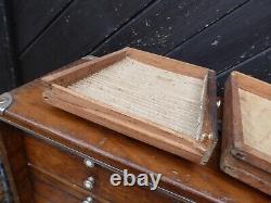 Tiroirs d'ingénieurs Neslein vintage / Boîte à outils en bois Neslein - cabinet à 8 tiroirs