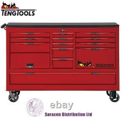 Translation: TENG 67 pouces. PRO BEAST CABINET ROLLER TOOL CHEST, 13 TIROIRS - TCW814N