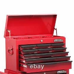 Unité de cabinet à outils combinée avec 14 tiroirs lourds sur roues pour garage et atelier DIY