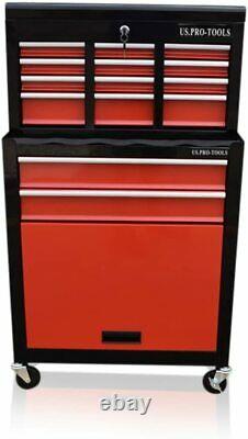 Us Pro Tools Black Red Affordable Tool Chest Outils Avec Draver Divider Cabinet