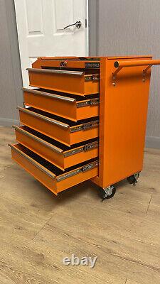 Us Pro Tools Orange Steel Chest Tool Box Roller Cabinet 5 Tiroirs