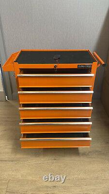 Us Pro Tools Orange Steel Chest Tool Box Roller Cabinet 5 Tiroirs