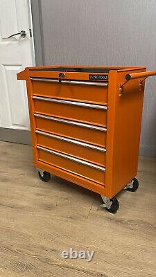 Us Pro Tools Orange Steel Chest Tool Box Roller Cabinet 5 Tiroirs