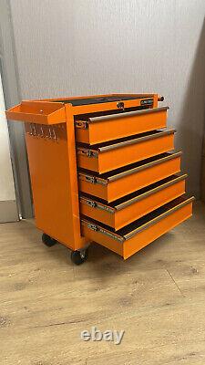 Us Pro Tools Orange Steel Chest Tool Box Roller Cabinet 5 Tiroirs