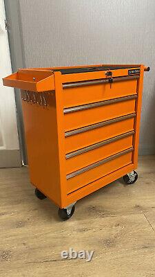 Us Pro Tools Orange Steel Chest Tool Box Roller Cabinet 5 Tiroirs