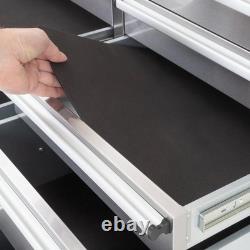 VELUNT 55 Coffre d’atelier à 10 tiroirs en acier inoxydable brossé, armoire à outils, meuble coffre<br/> 