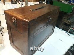 Vintage 1920s Enox 7 Tiroirs Ingénieurs Wood Cabinet Toolmakers Boîte Poitrine Rare Exc