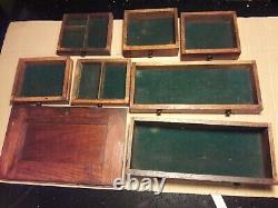 Vintage Engineers 7 Drawer Cqr Early Hand Made Box Tool Makers Cabinet Chest Vgc