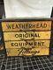 Vtg Weatherhead 4 Tiroir En Métal Armoire Publicité Mancave Garage Industriel